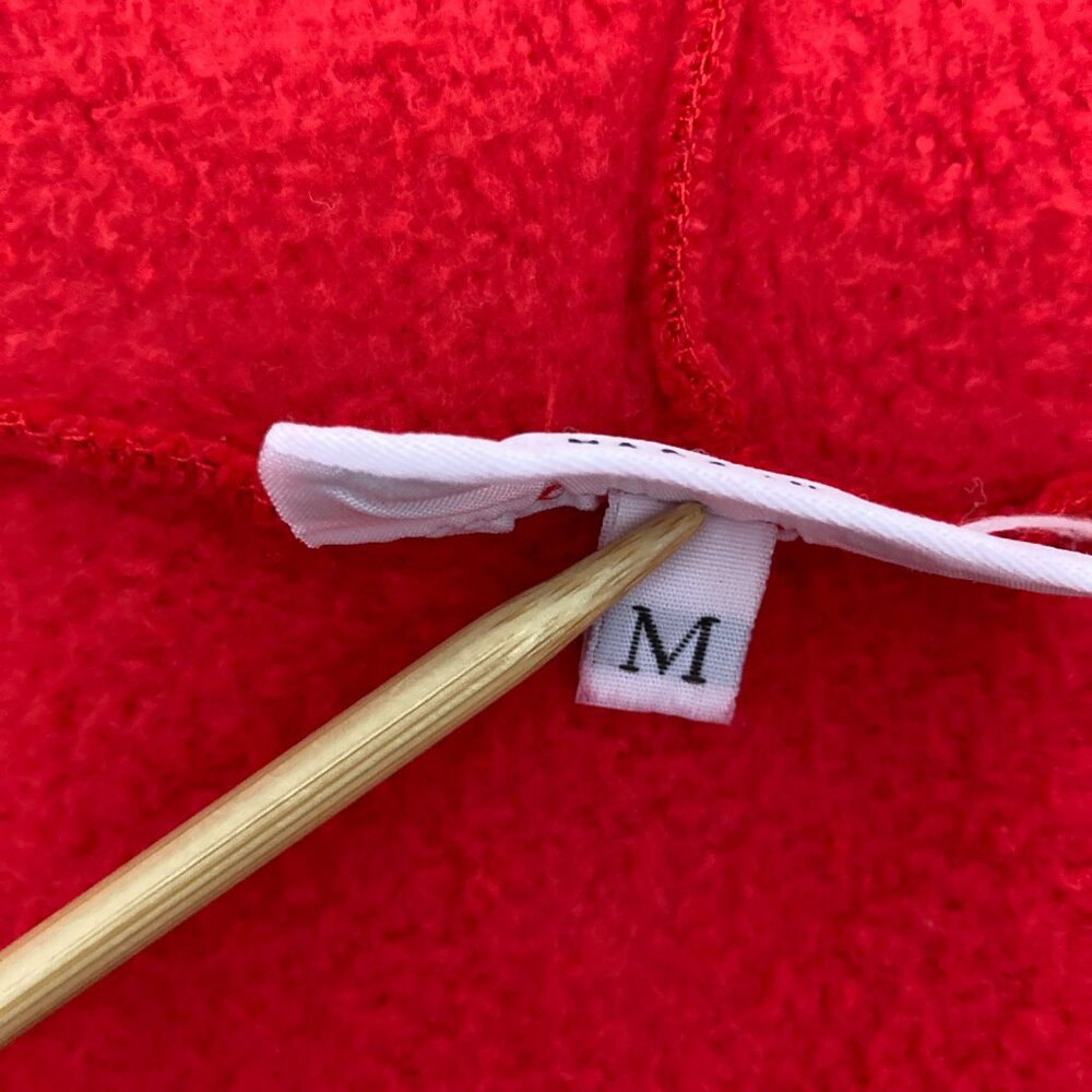 Bryn Walker Didion Wrap Coat in Rosehip Fleece Size M Bamboo Organic Cotton Red - Picture 10 of 12